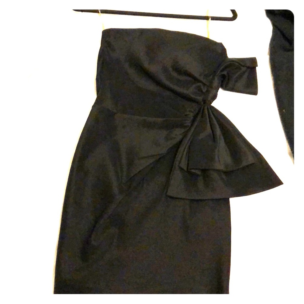 Black with a bow cocktail dress!
